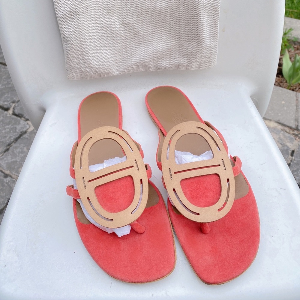 Hermes Slipper Shoes Flats size37.5 New - Picture 2 of 2